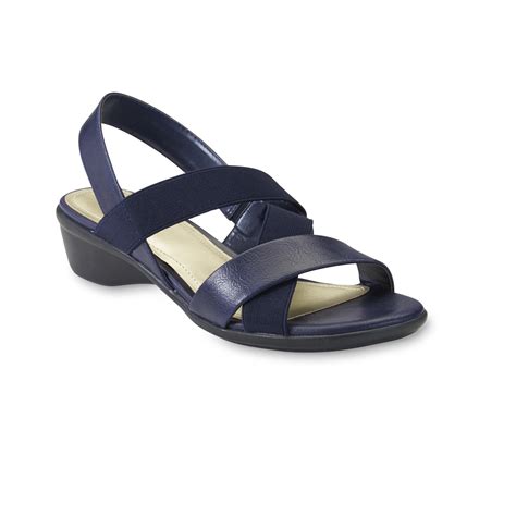 comfortable navy blue sandals.